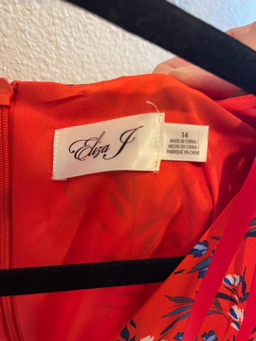 Eliza J Red Floral Wrap Dress - Picture 4 of 6